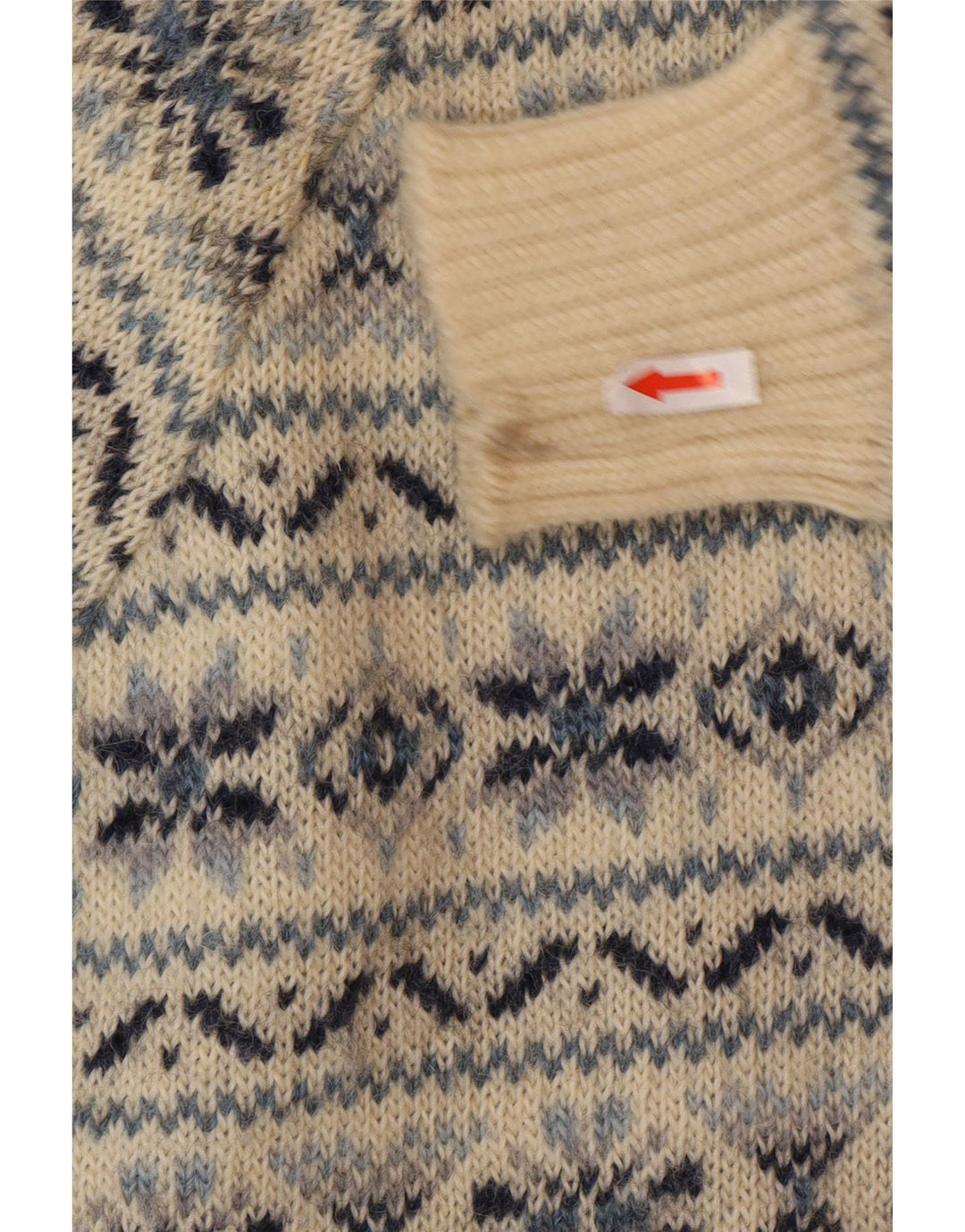 Męski sweter z okrągłym dekoltem Silvy IT 48 Medium Beige Fair Isle