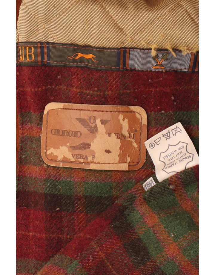Vintage damska, oversize'owa kurtka parka z kapturem IT 46, duża brązowa