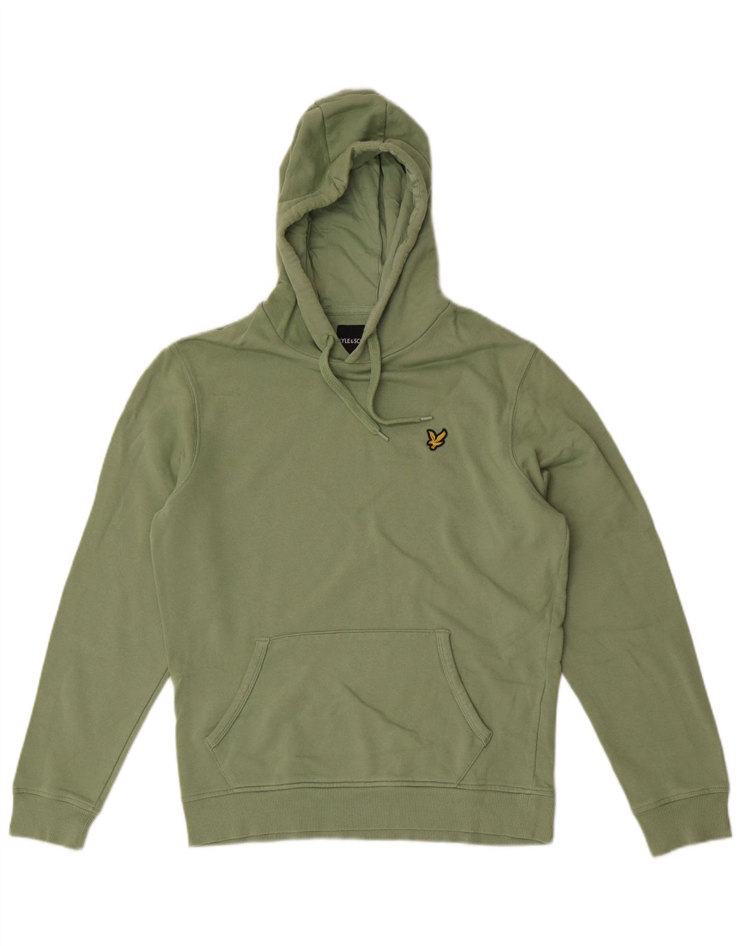Męski sweter z kapturem Lyle & Scott, średniej wielkości, zielony, bawełniany