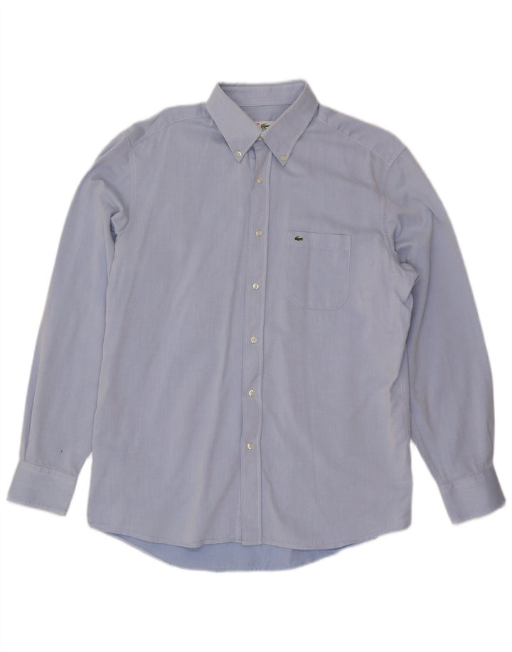 Koszula męska LACOSTE o regularnym kroju, rozmiar 43, duża, niebieska, bawełniana