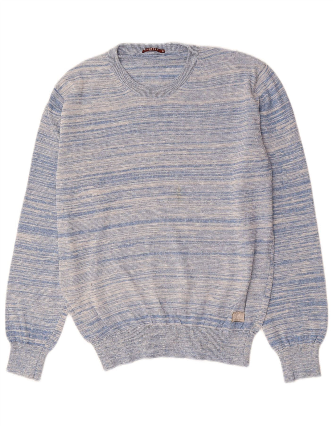 CARRERA Męski sweter z okrągłym dekoltem, bawełniany w średnie niebieskie paski