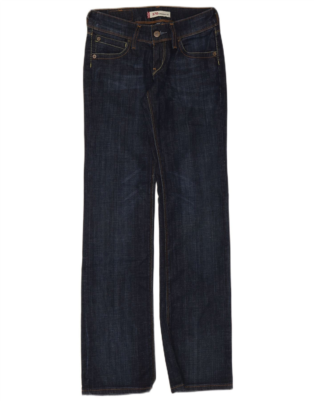 Damskie dżinsy Levi's 570 Straight W26 L32 Granatowa bawełna
