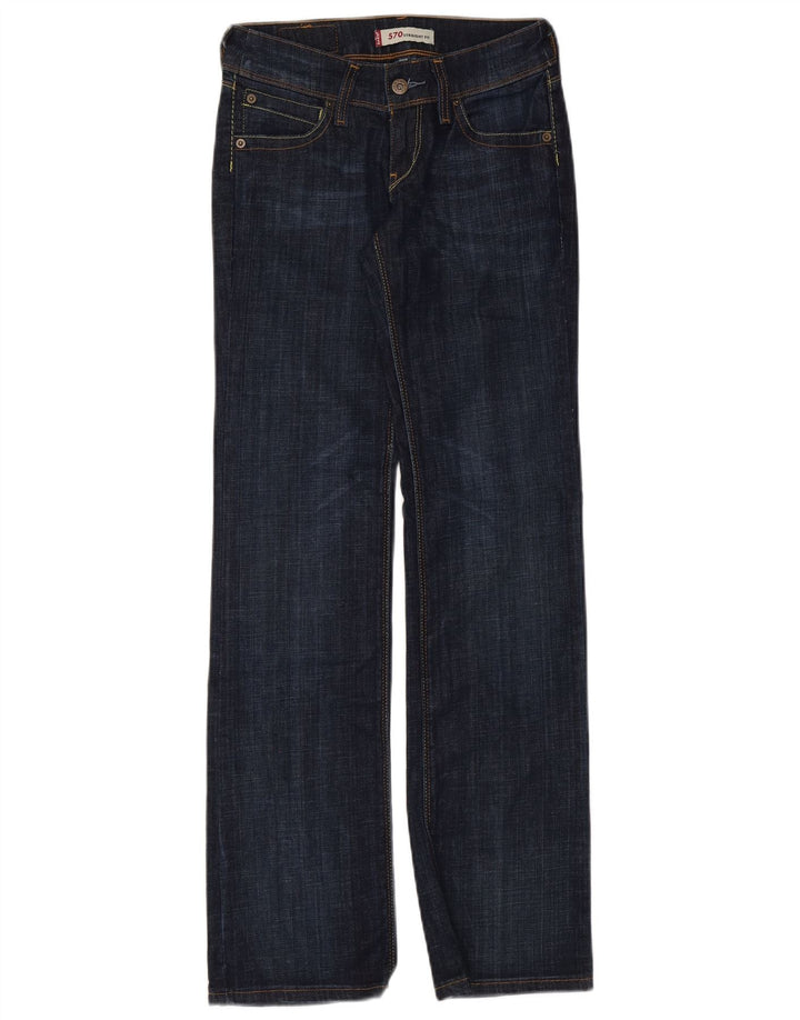 Damskie dżinsy Levi's 570 Straight W26 L32 Granatowa bawełna
