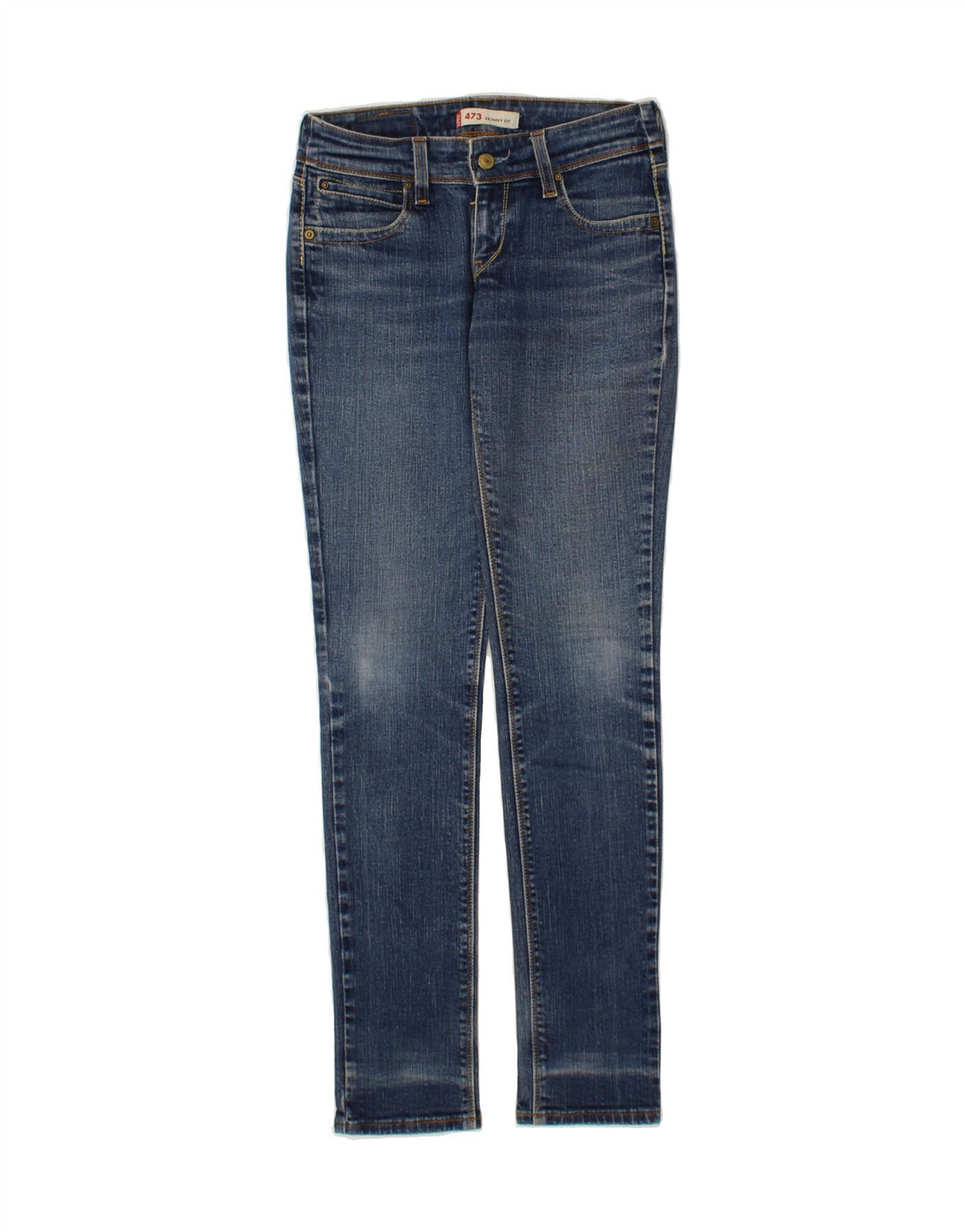 LEVI'S Womens 473 Skinny Jeans W26 L32 Blue Vintage Levi's and Second-Hand Levi's from Messina Hembry 