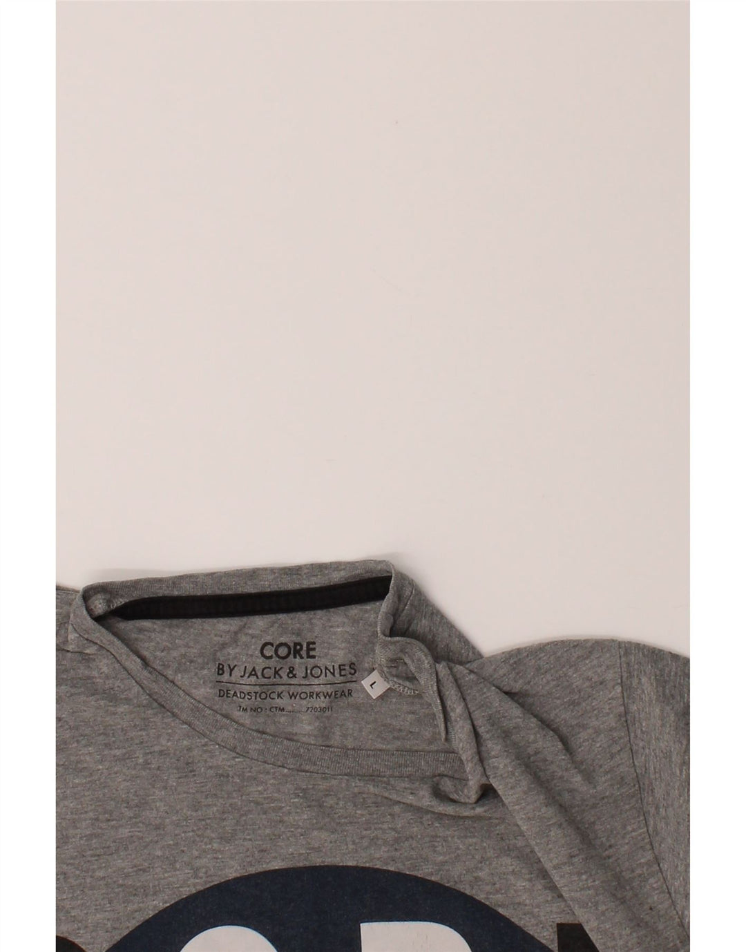 JACK & JONES Mens Graphic T-Shirt Top Large Grey Cotton Vintage Jack & Jones and Second-Hand Jack & Jones from Messina Hembry 