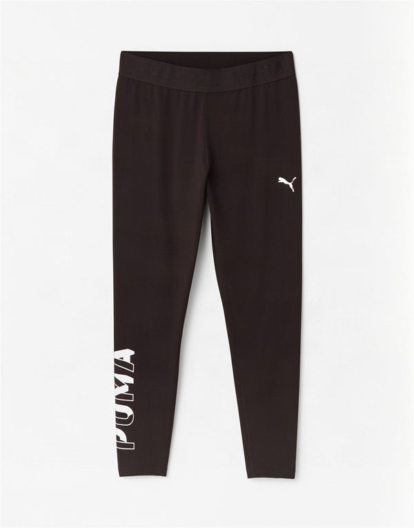 Damskie legginsy Puma Crop Graphic UK 16, duże, czarne