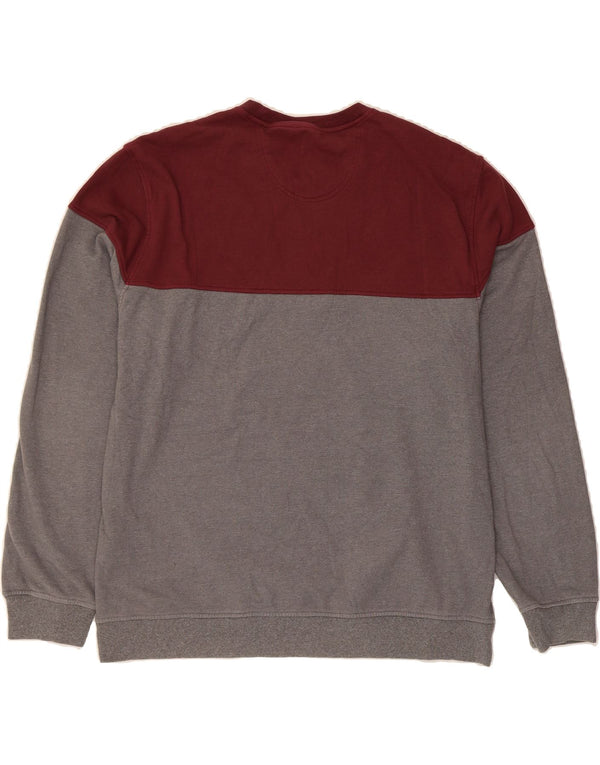 IZOD Męski sweter ze stretchem, 2XL, szary poliester z blokami kolorów