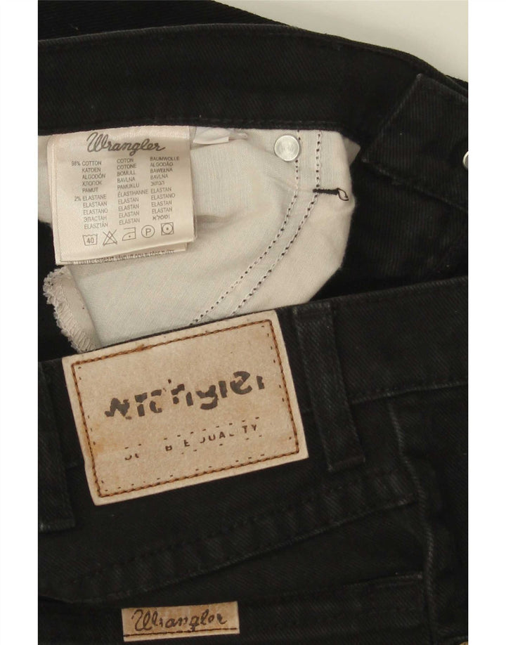Męskie jeansy Wrangler o prostym kroju W32 L30, czarne, bawełniane