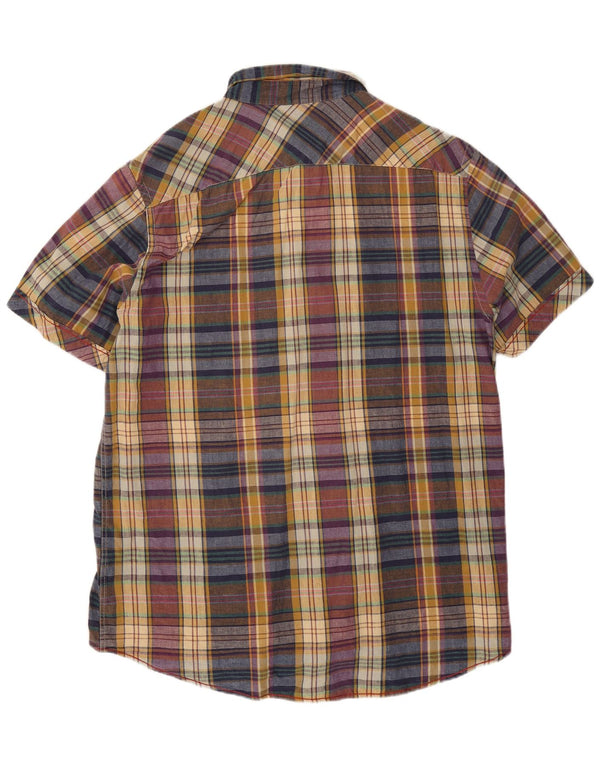 Marlboro Classics Męska koszula slim fit z krótkim rękawem 3XL w wielobarwną kratkę
