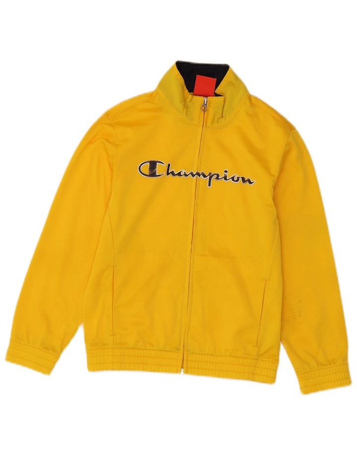 Chłopięca kurtka dresowa Champion z grafiką, 7-8 lat, mała, żółta, poliester
