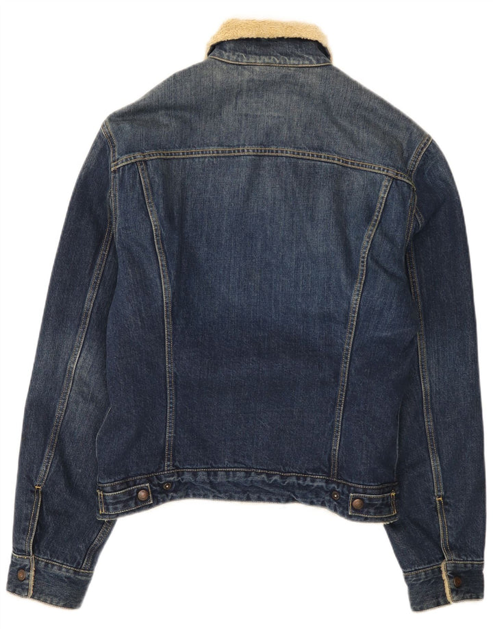 Męska kurtka dżinsowa Levi's Sherpa UK 38, średnia niebieska bawełna