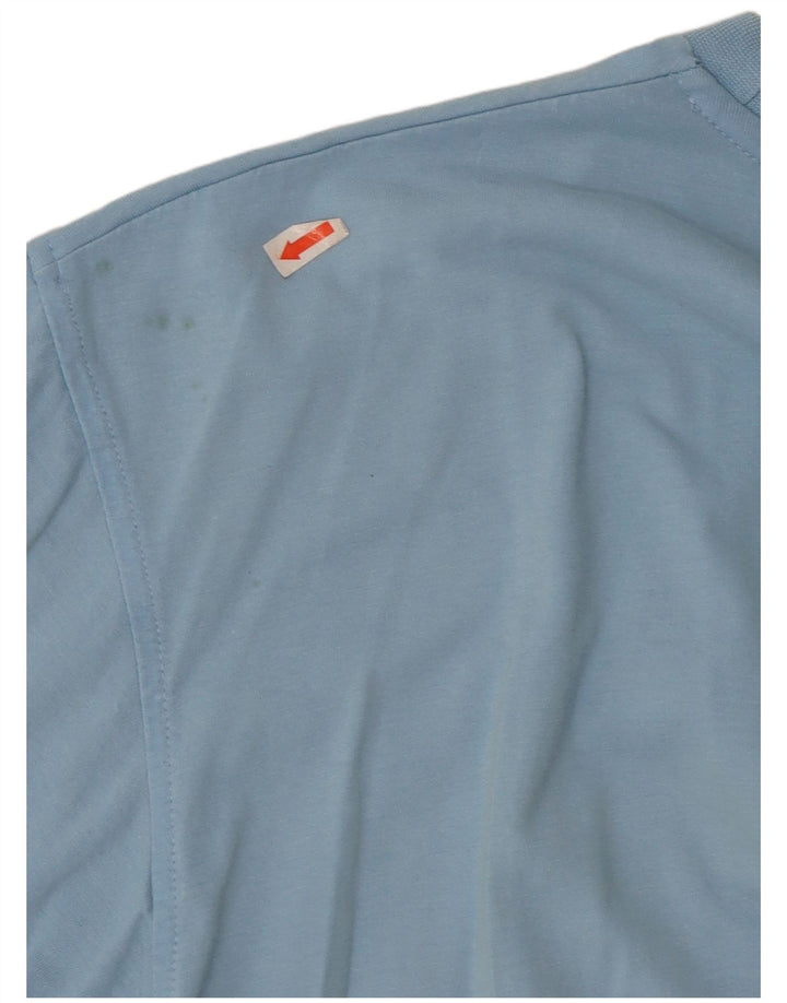 Męska koszulka z grafiką Lotto, bawełniana, średnia niebieska