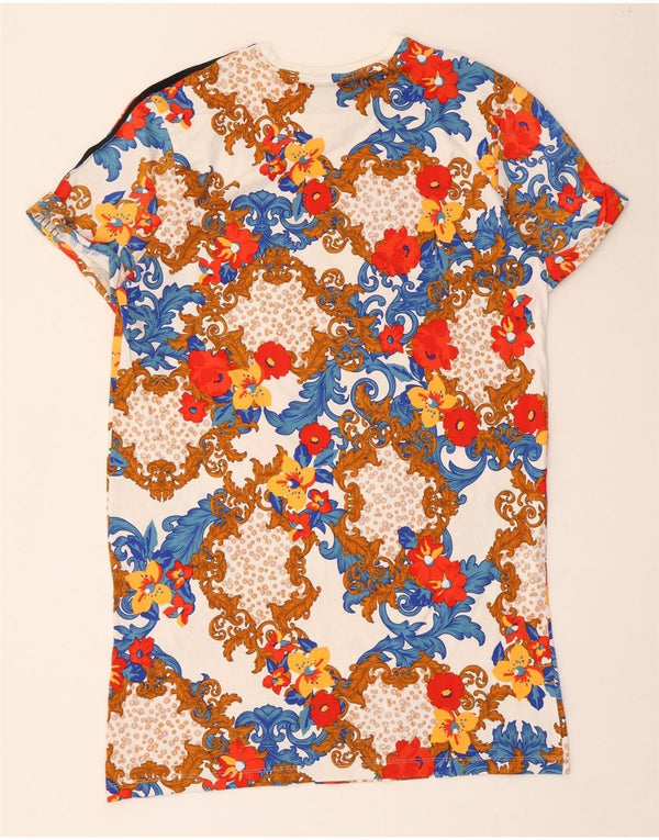 Damska sukienka Adidas Her Graphic T-Shirt UK 14 Średnia wielobarwna w kwiaty