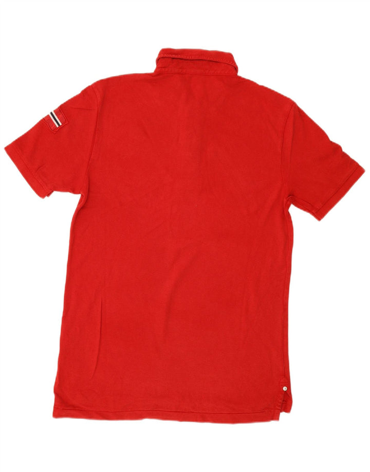 NAPAPIJRI Mens Polo Shirt Medium Red Cotton
