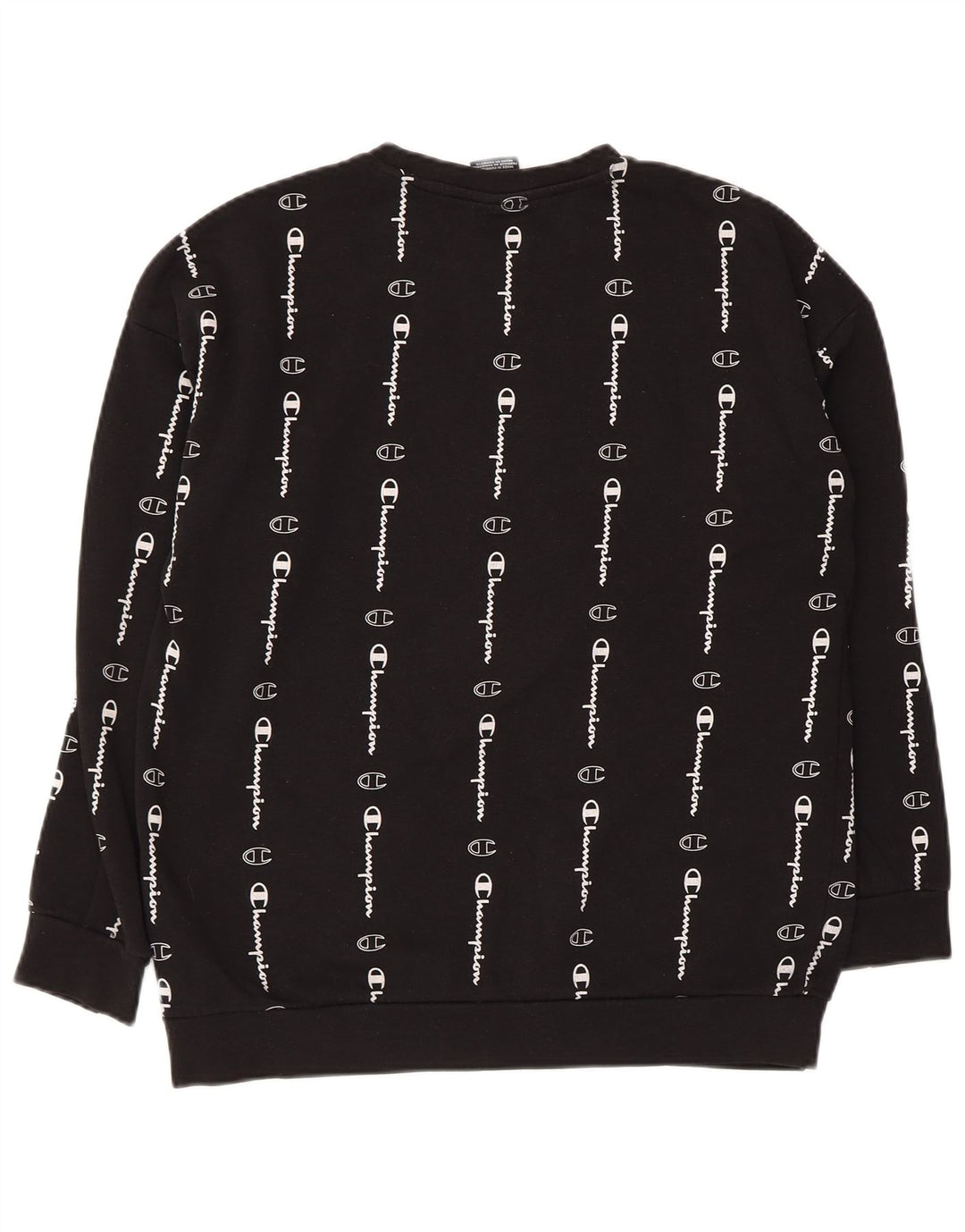 Chłopięcy sweter z grafiką Champion, 13-14 lat XL, czarny, bawełniany