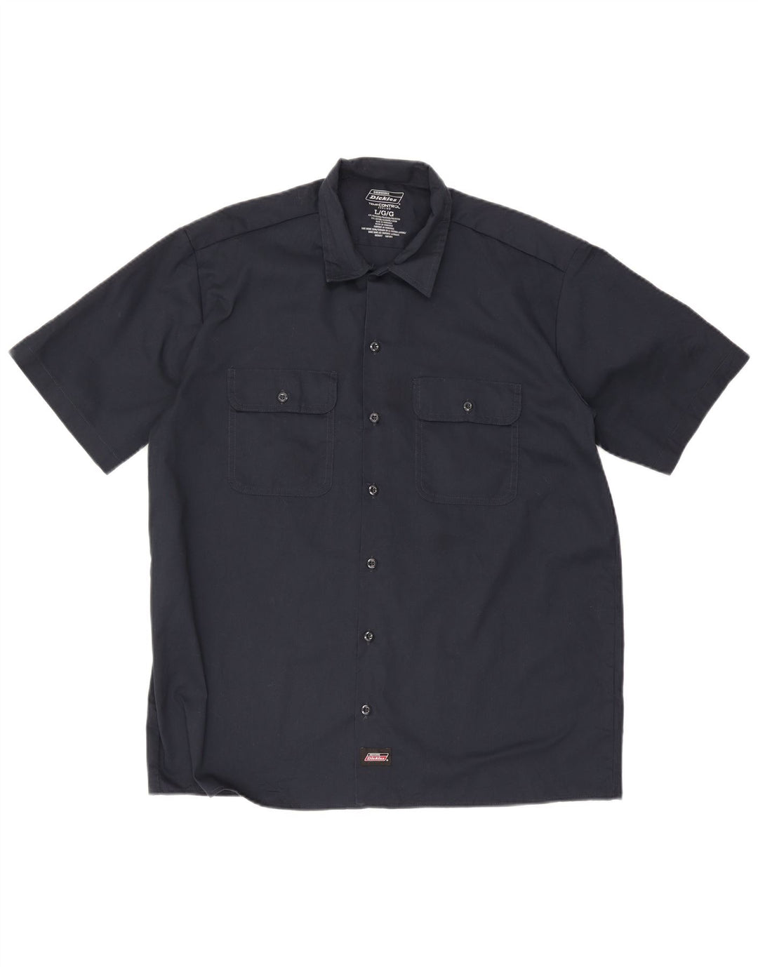 Męska koszula z krótkim rękawem Dickies, duży, granatowy, poliester