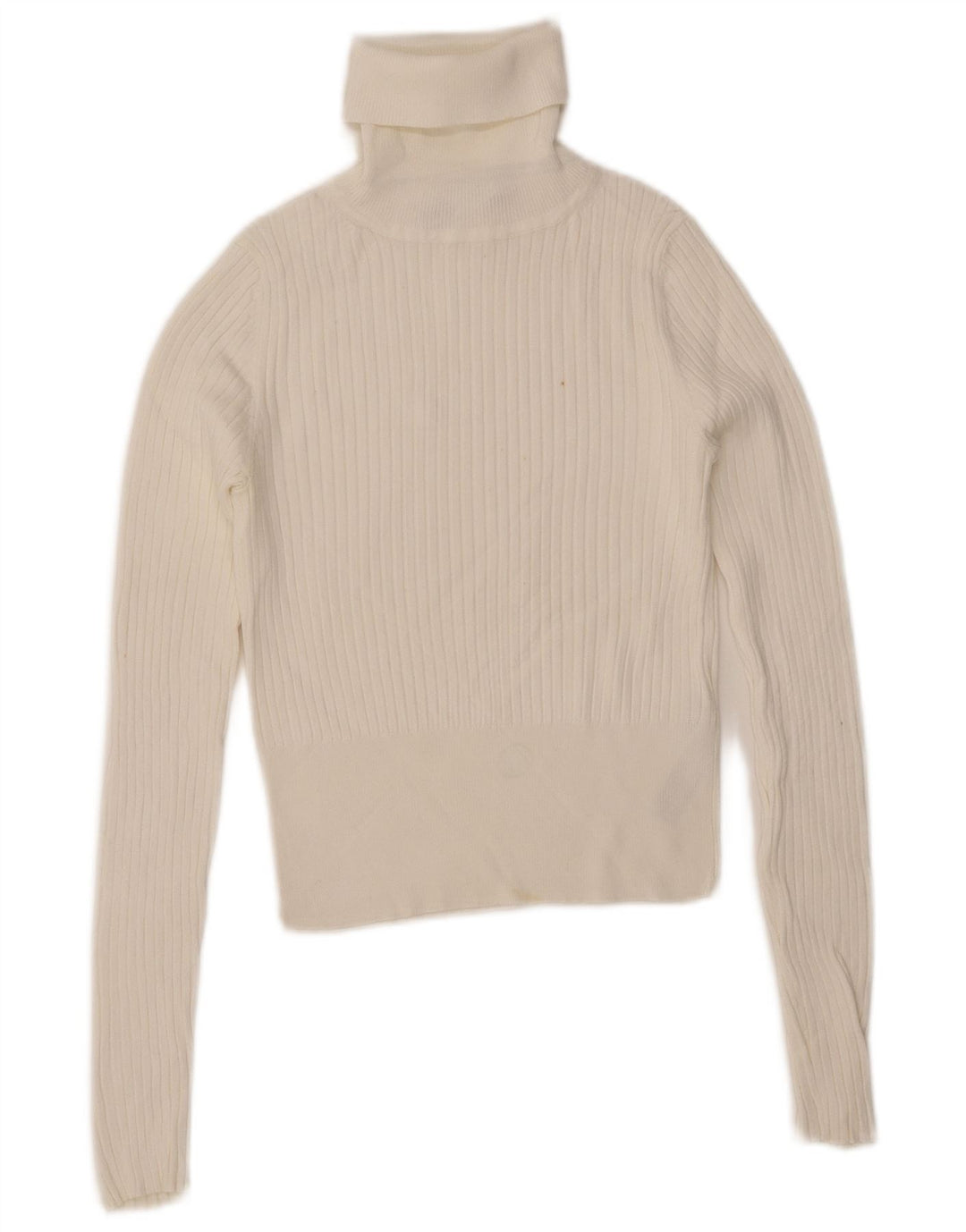 Damski sweter z golfem ZARA UK 10 Small, biała wiskoza
