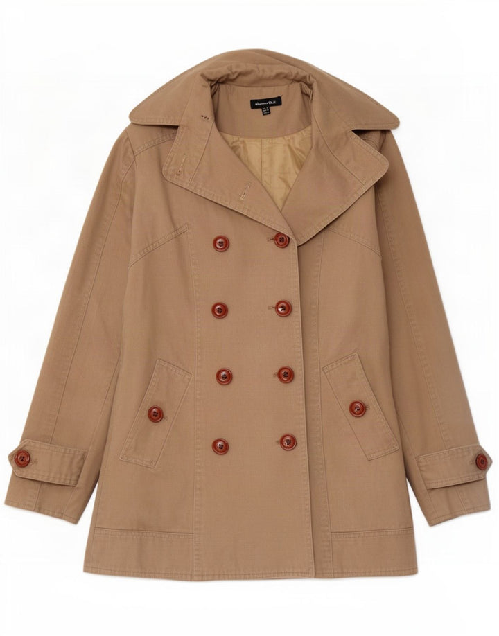 Trencz damski Massimo Dutti UK 14, średni beż, bawełna