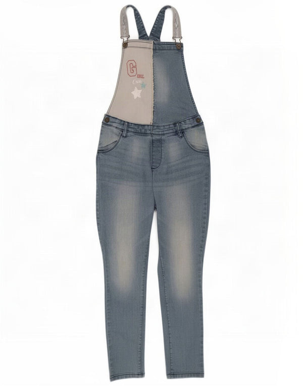 Dżinsy Benetton Dziewczęce 11-12 lat 2XL W28 L27 Niebieskie bloki kolorów