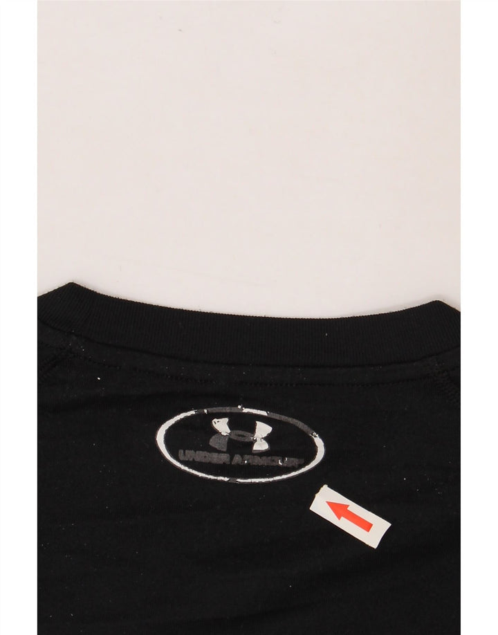 Męski T-shirt UNDER ARMOUR Heat Gear, mały, czarny, poliestrowy