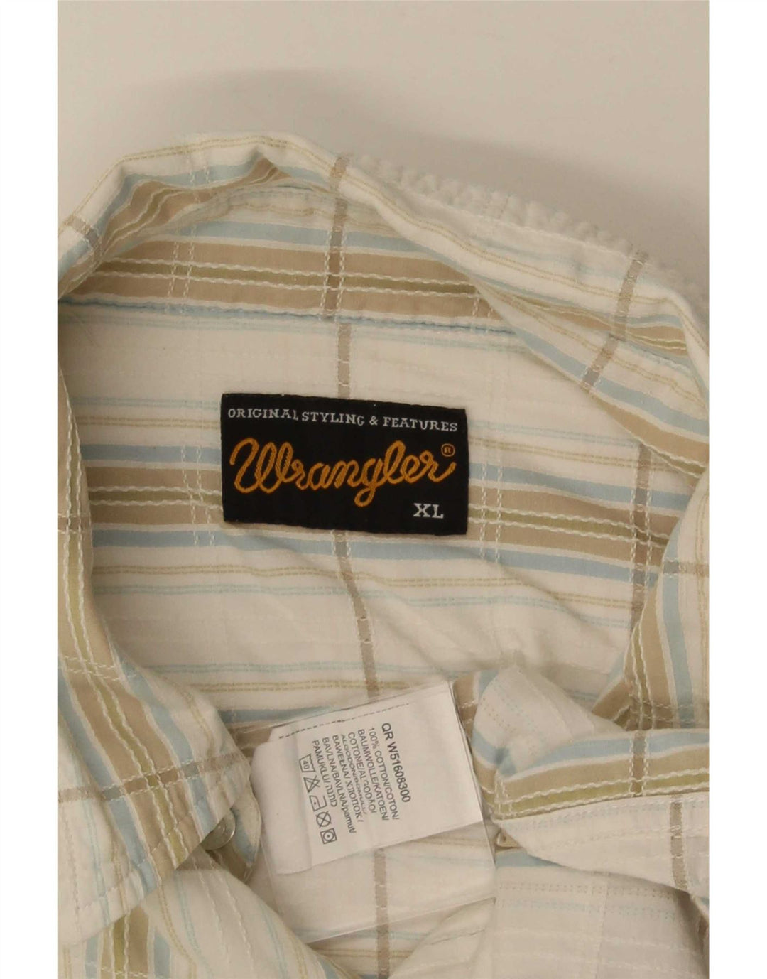 Koszula męska z krótkim rękawem Wrangler XL, bawełniana, w białą kratkę