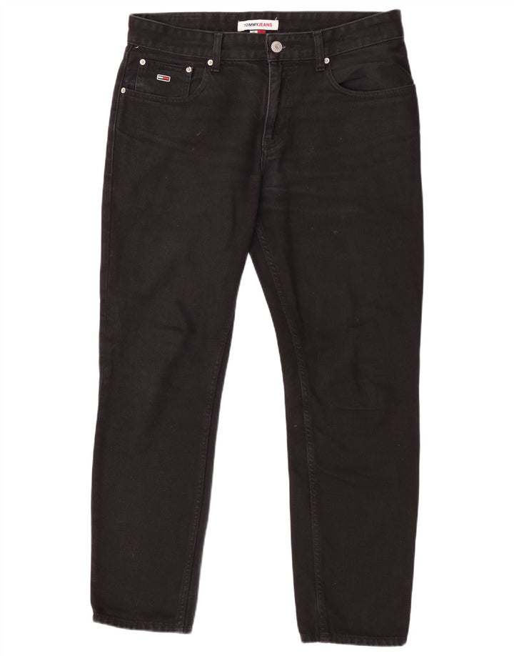 Tommy Hilfiger Męskie Ryan Regular Straight Jeans W32 L29 Czarna bawełna