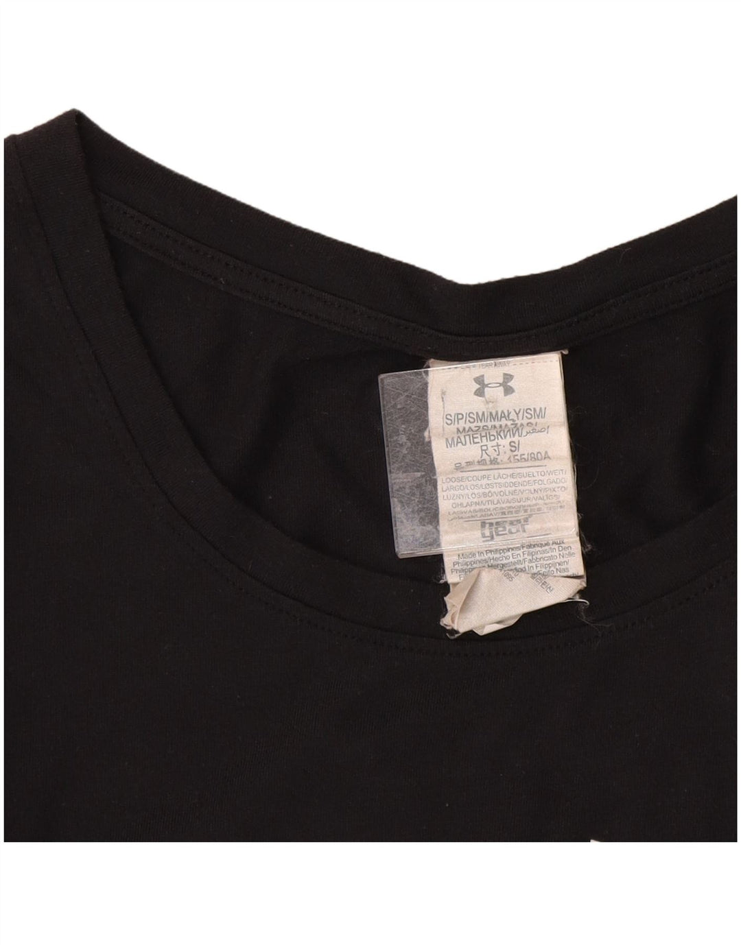 Damski top z grafiką UNDER ARMOUR z długim rękawem, UK 10, mały, granatowy