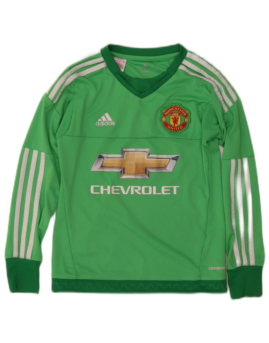 Chłopięca koszulka ADIDAS Manchester United z grafiką z długim rękawem, 9-10 lat, zielona
