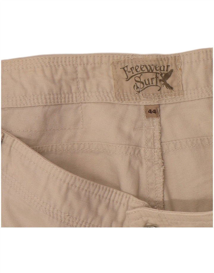 Męskie spodenki cargo w stylu vintage IT 44 XS W34 Biała bawełna