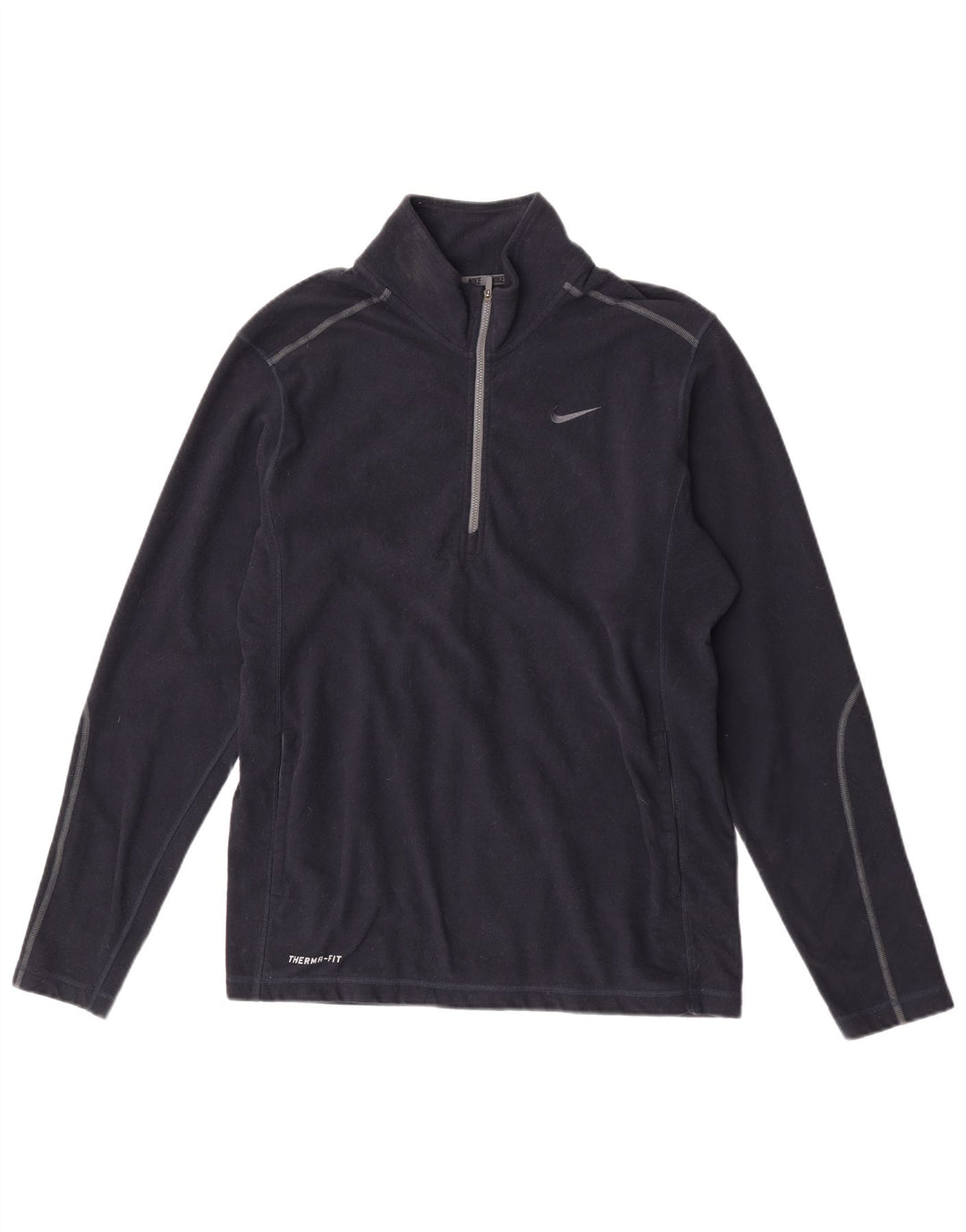 Męski sweter polarowy Nike Therma-Fit z zamkiem błyskawicznym, średni granatowy poliester