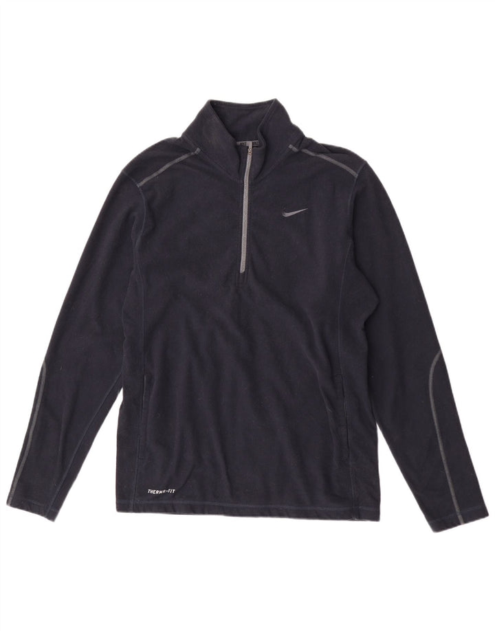 Męski sweter polarowy Nike Therma-Fit z zamkiem błyskawicznym, średni granatowy poliester