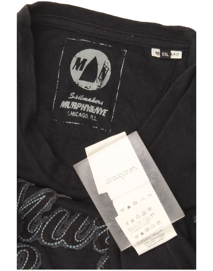 Męski top z grafiką Murphy & Nye Sailmakers z długim rękawem 2XL w kolorze granatowym