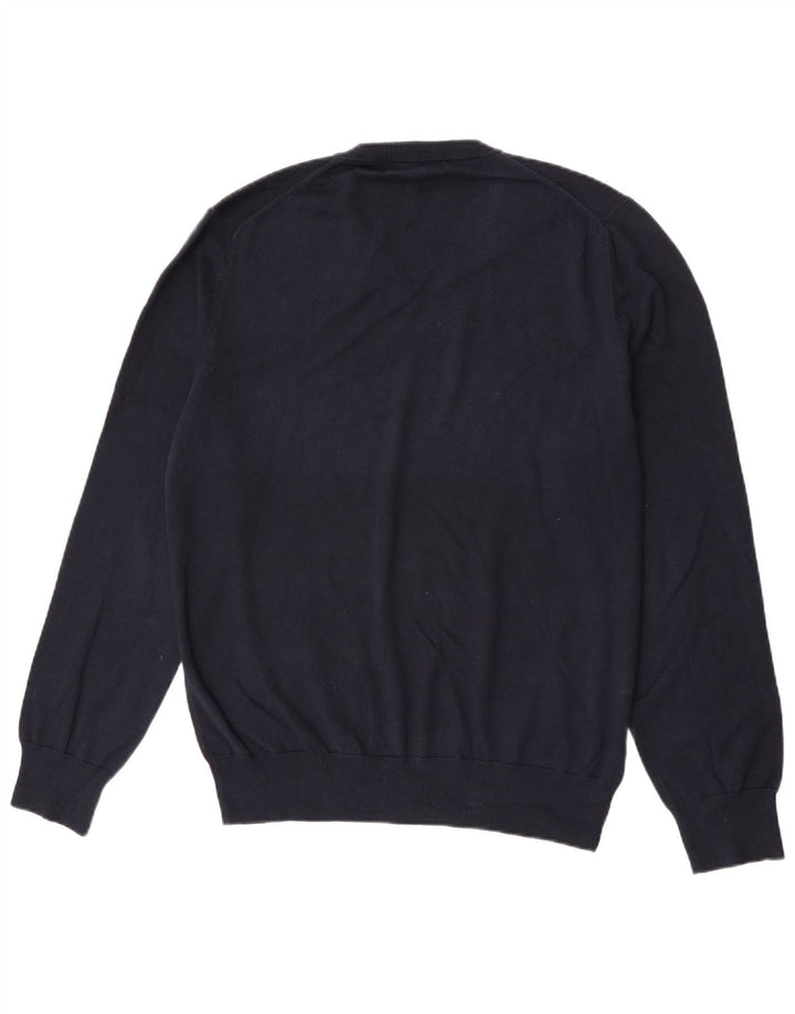 Marks & Spencer Męski sweter z dekoltem w kształcie litery V, duży, granatowy