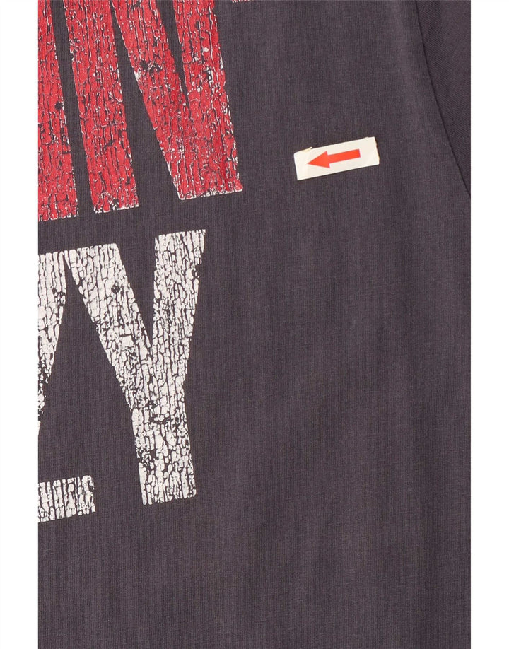 Męska koszulka z grafiką Scotch & Soda Top, średnia, granatowa bawełna