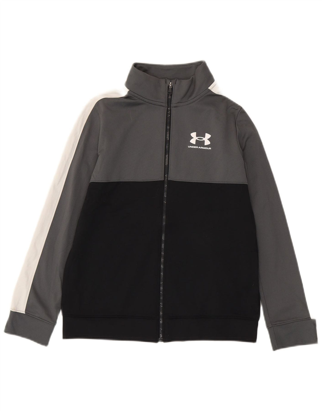 Kurtka dresowa chłopięca Under Armour 9-10 lat, średnioszara, z blokami kolorów