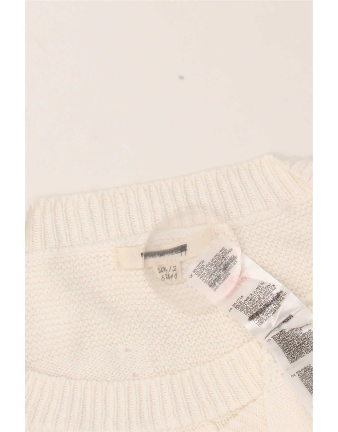Damski sweter z dekoltem w łódkę White Stuff UK 12, średnia bawełna