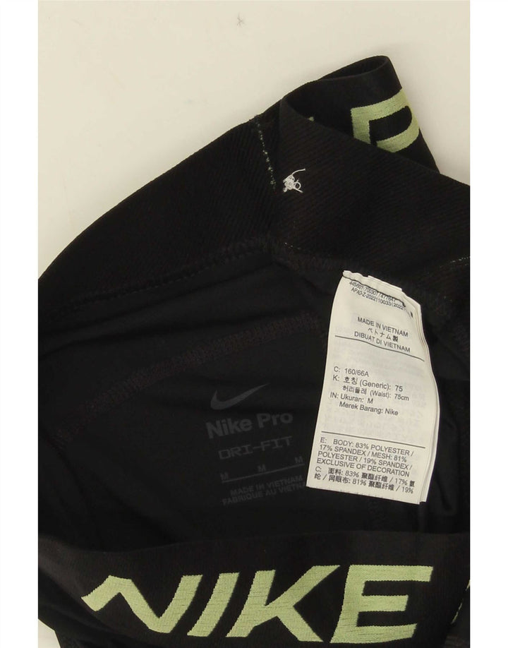 Damskie legginsy Nike Dri Fit Graphic UK 12, średni czarny poliester