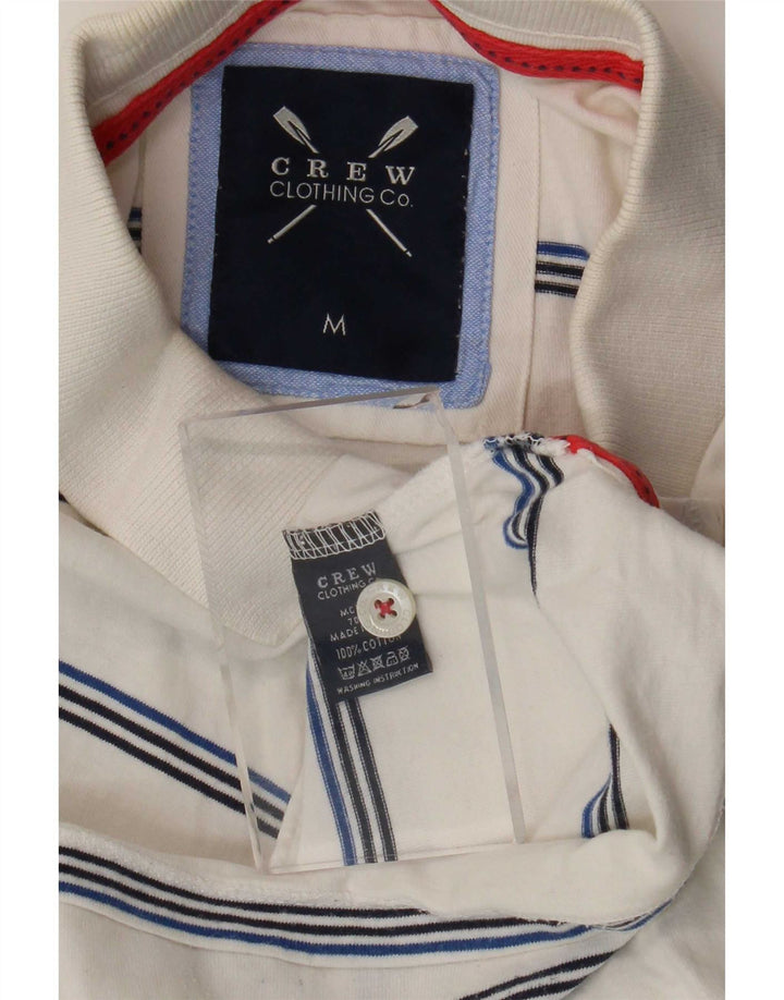 Crew Clothing Męska koszulka polo Średnio biała bawełniana w paski