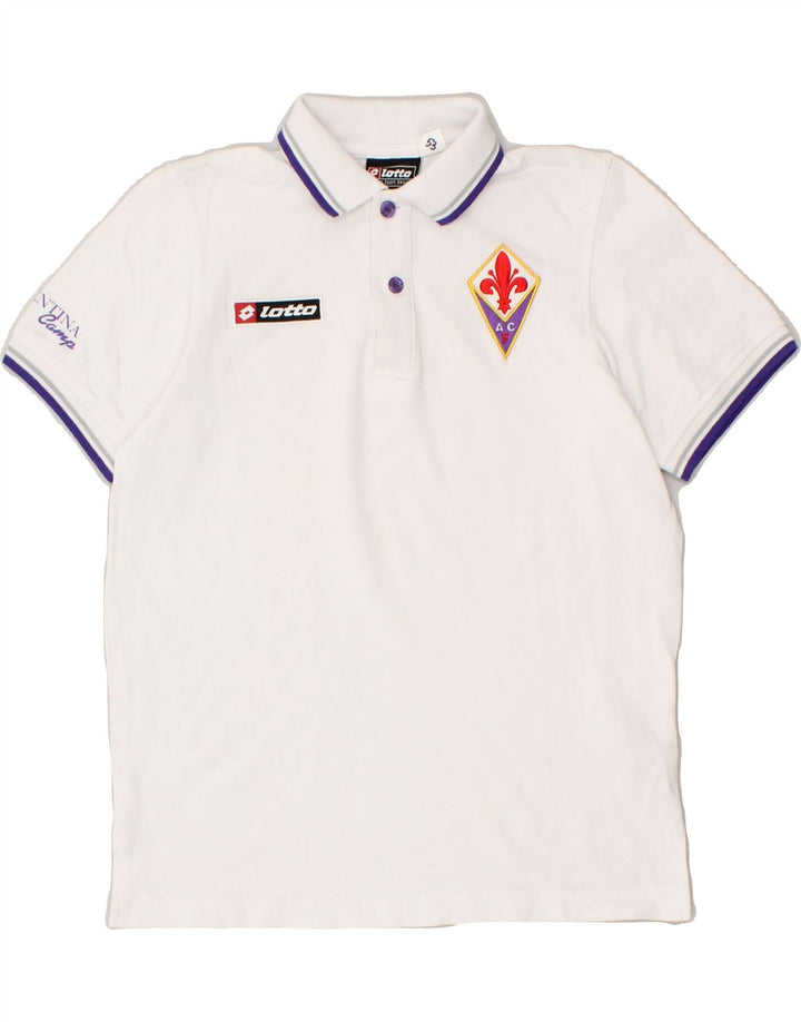 LOTTO Boys Graphic Polo Shirt 11-12 Years Medium White Cotton | Vintage Lotto | Thrift | Second-Hand Lotto | Used Clothing | Messina Hembry 