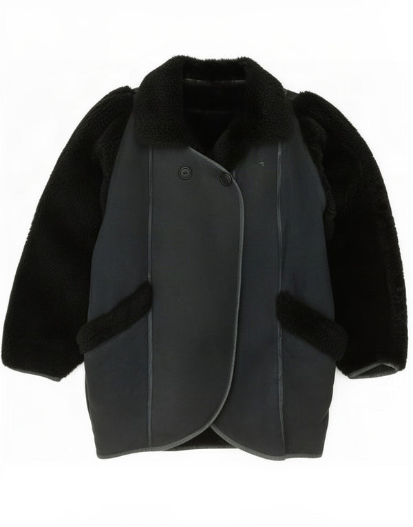 Damska kurtka oversize Conbipel Shearling IT 40 w małych zielonych blokach kolorów