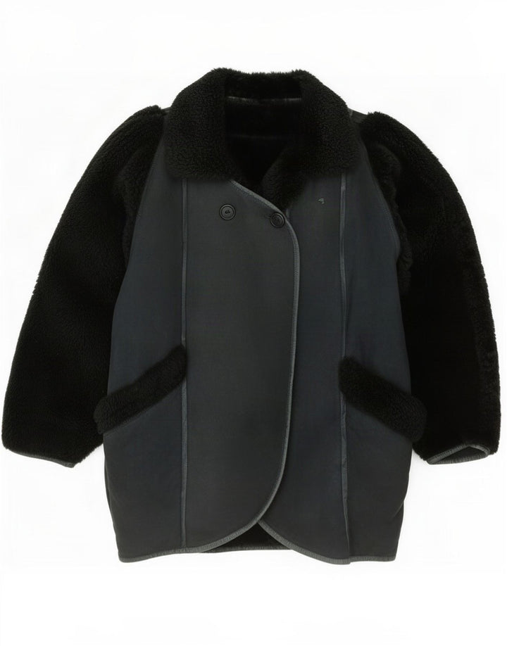 Damska kurtka oversize Conbipel Shearling IT 40 w małych zielonych blokach kolorów
