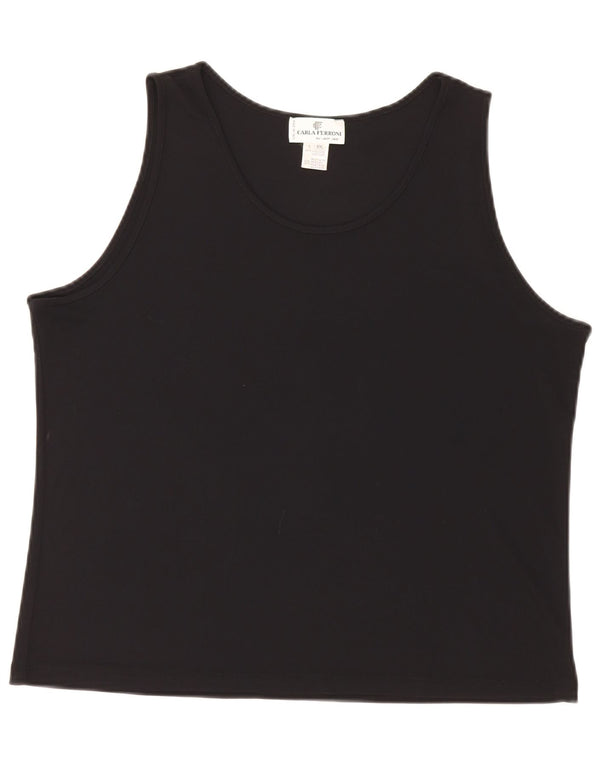 Bluzka damska bez rękawów CARLA FERRONI Lady Jane UK 20 2XL czarna