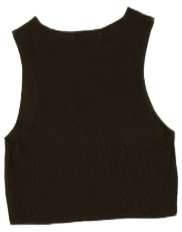 Damski krótki top Zara UK 8 Small, zielony, bawełniany