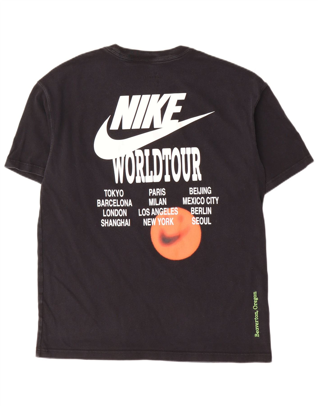Męski T-shirt z grafiką Nike, średni czarny, bawełniany