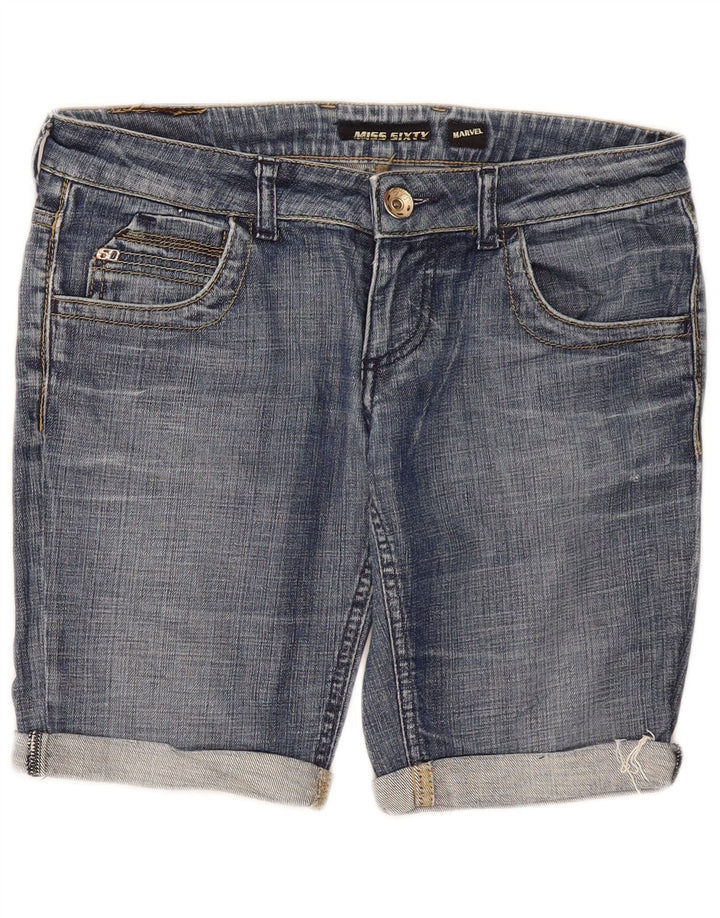 Damskie spodenki jeansowe Miss Sixty Marvel W30 Średnioniebieskie, bawełniane