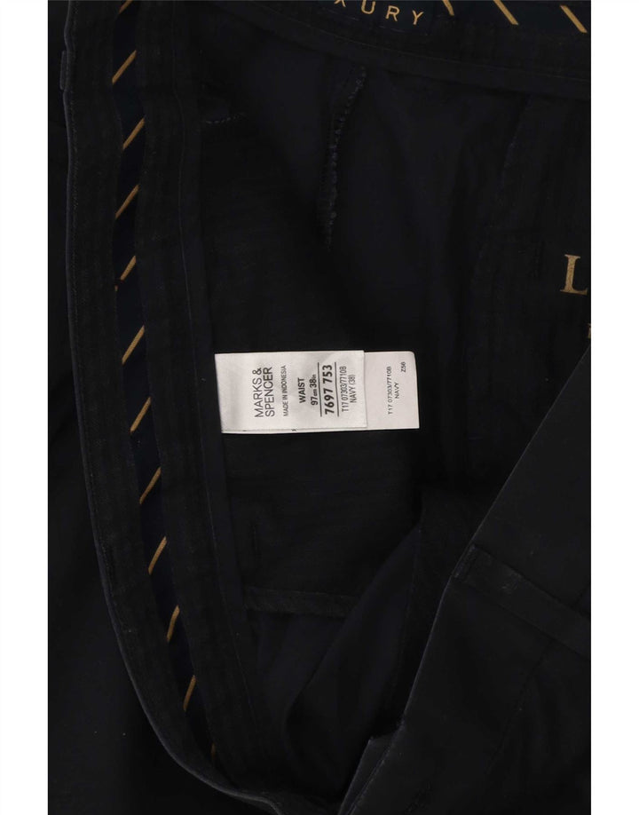 Męskie spodenki Chino Marks & Spencer W38 XL, granatowe, bawełniane