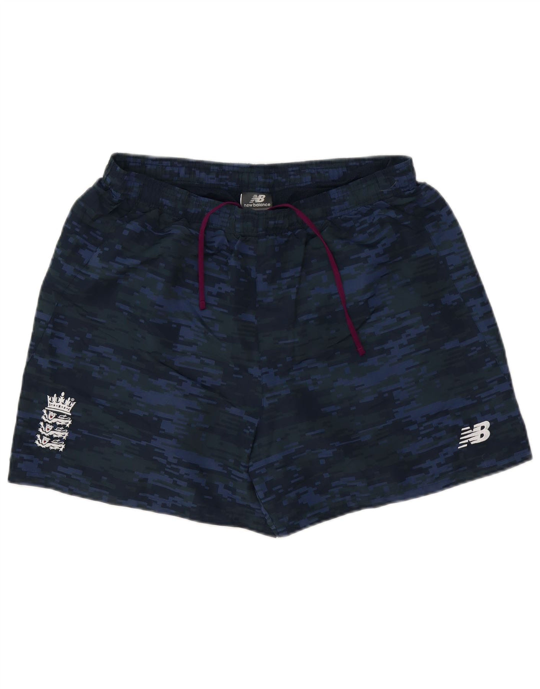 Męskie spodenki kąpielowe New Balance, duży, granatowy, kamuflaż, poliester
