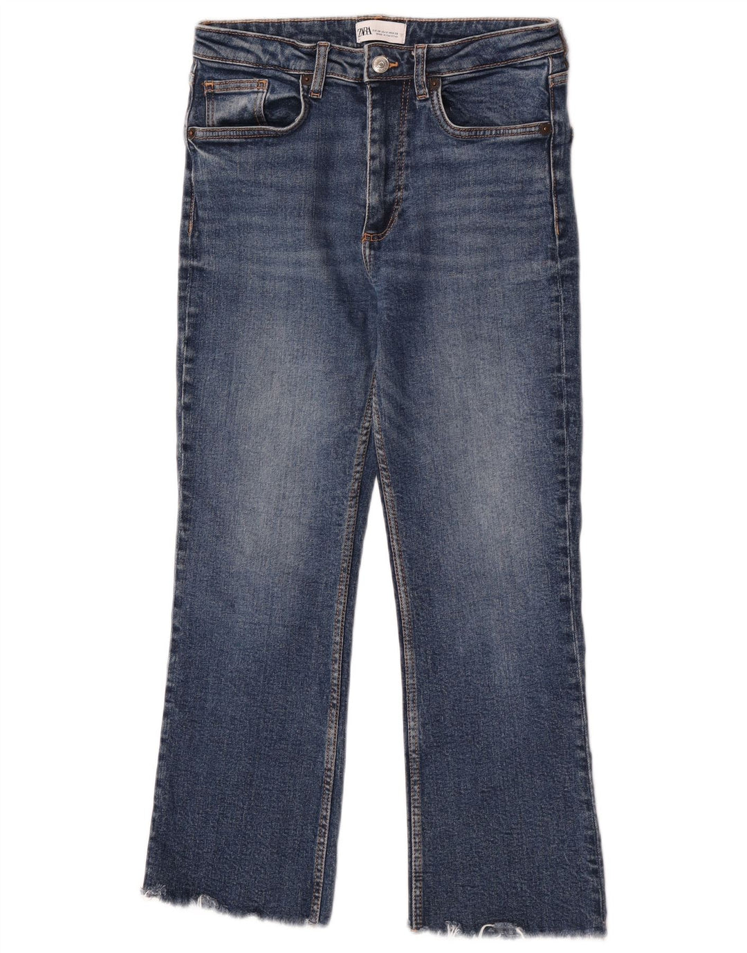 Dżinsy damskie Zara Cropped EU 38 Small W28 L24 Niebieskie