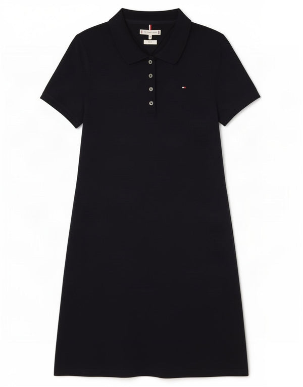 Damska sukienka polo Tommy Hilfiger Slim Fit UK 18 XL, granatowa, bawełniana