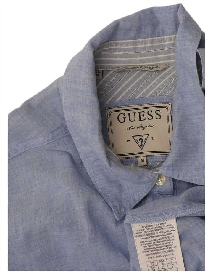 Koszula damska Guess UK 14, średnia niebieska, bawełniana
